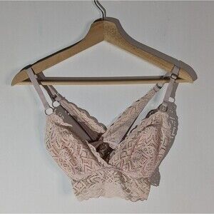 Aerie Blush Pink Lace Bralette Women's size Medium